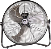 MaxxAir HVFF 20 High-Velocity Floor Fan, 120 V, 20 in Dia Blade, 3-Speed, 1500 to 2250 cfm Air, Black